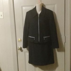 Vtg 90s Jones new york black boucle suit